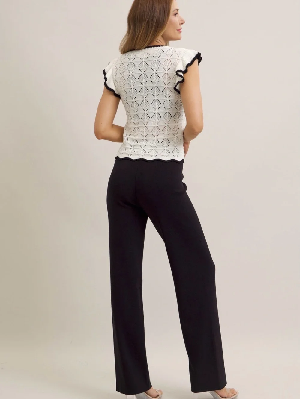 Premium Boutique Knit Pointelle Top and Pants Set